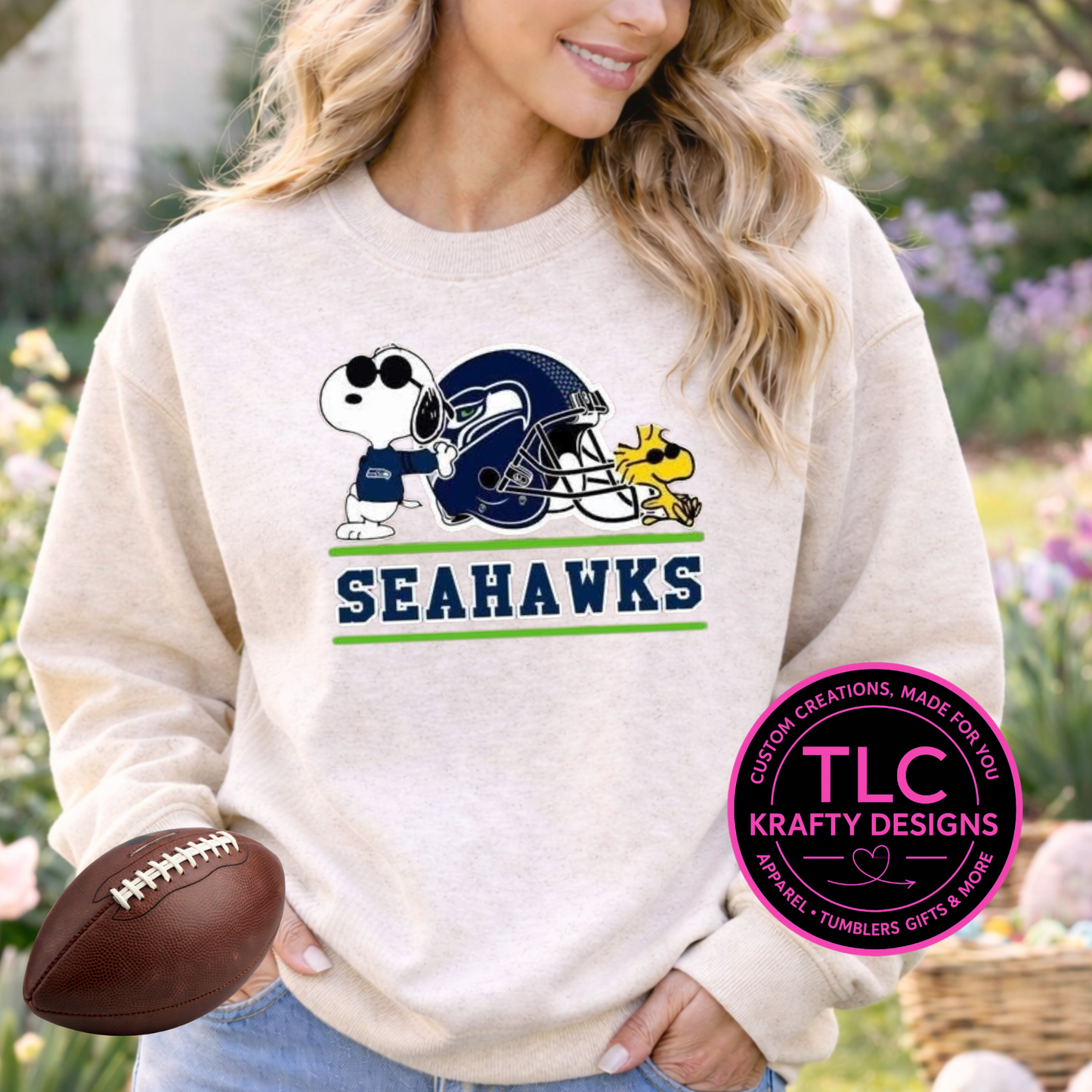 Seattle Football Snoopy-Inspired Sweatshirt | Cozy Game Day Crewneck