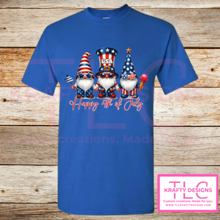 Happy 4th Of July Gnome Trio Design – Patriotic Summer Apparel