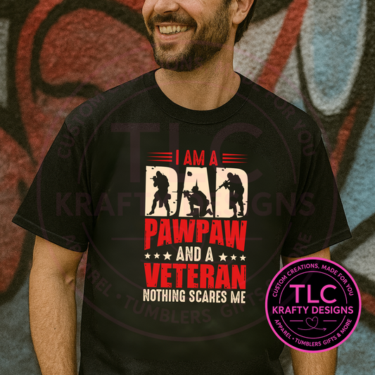 Dad PawPaw Veteran T-Shrit - Patriotic Long or Short Sleeve Tee CK