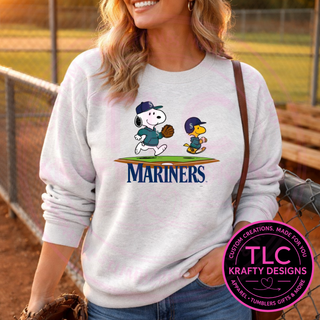 Seattle Baseball Cartoon Duo Design - Seattle Sports Apparel