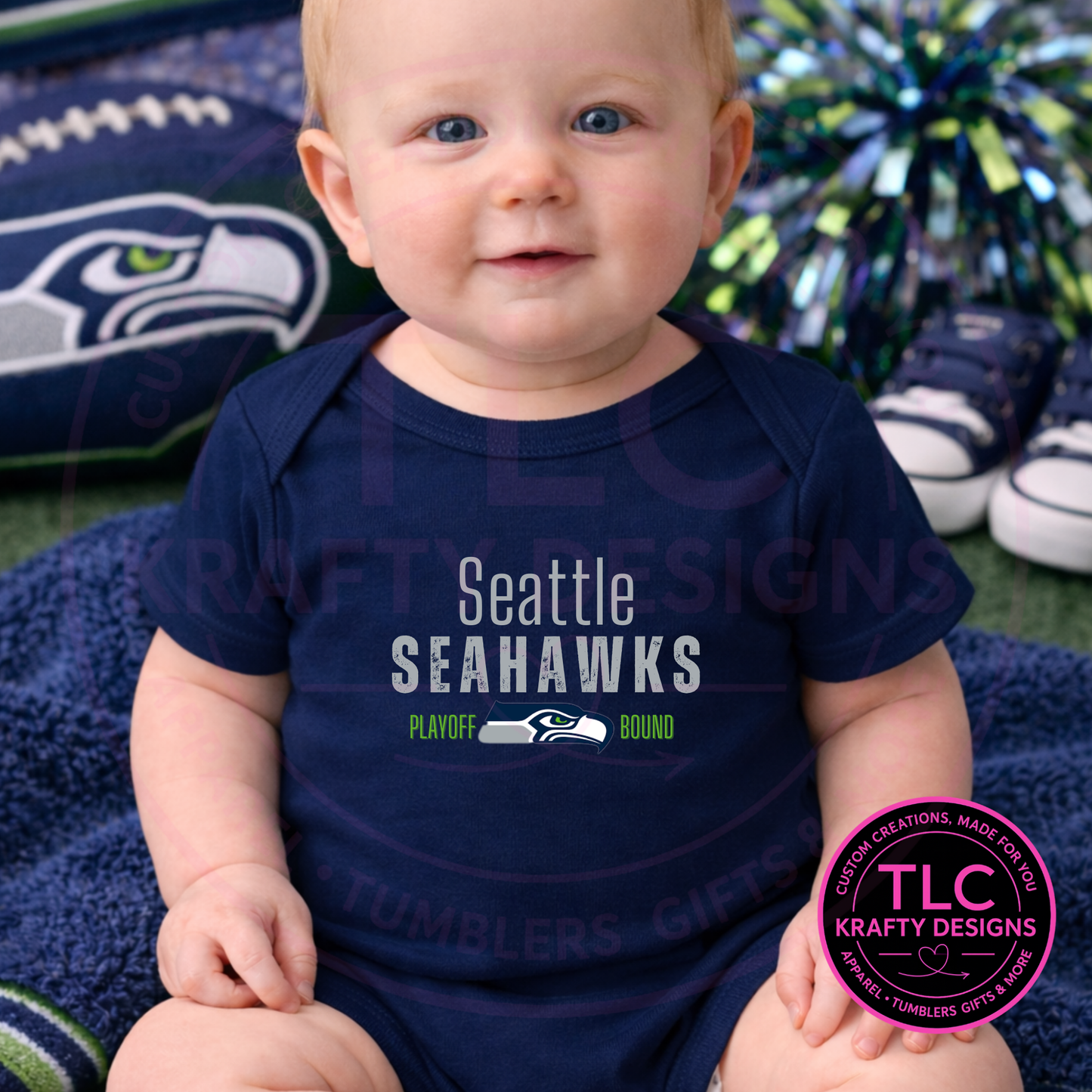 Playoff Bound Seattle Football Onesie - Football Game Day Onesie CK