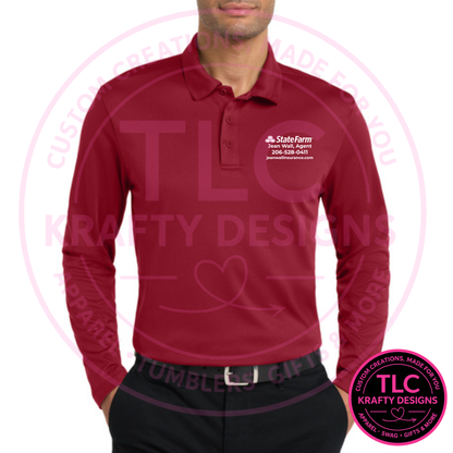 State Farm Long Sleeve Polo Shirt