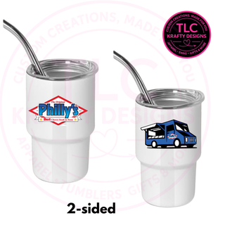 Philly's Food Truck 3oz Mini Tumbler - Custom Logo Business Swag