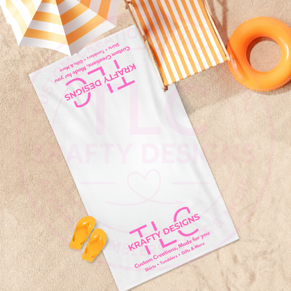 Custom Logo Beach Towel - Personalized Beach Towel