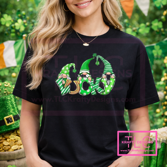 Lucky Gnome Trio Shirt or Sweatshirt - St. Patrick's Day Apparel CK