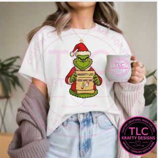 Naughty List "6 7" T-Shirt - Holiday Humor Long or Short Sleeve Tee CK