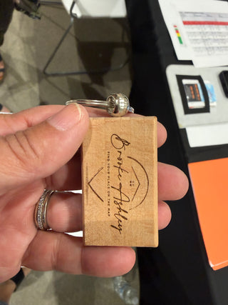 Custom Wooden Keychain – Personalized Laser Engraved Logo Keychain (Rectangle or Circle)
