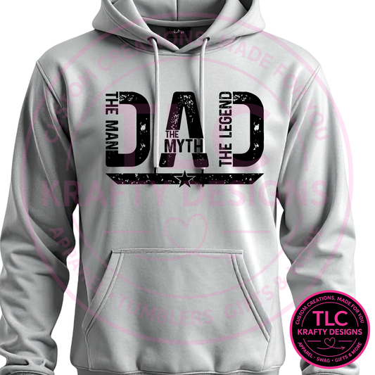 Dad The Man The Myth The Legend Distressed Design – Dad Life Apparel