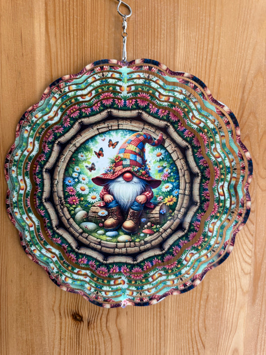 Garden Gnome Wind Spinner – 10” Colorful Metal Outdoor Decoration