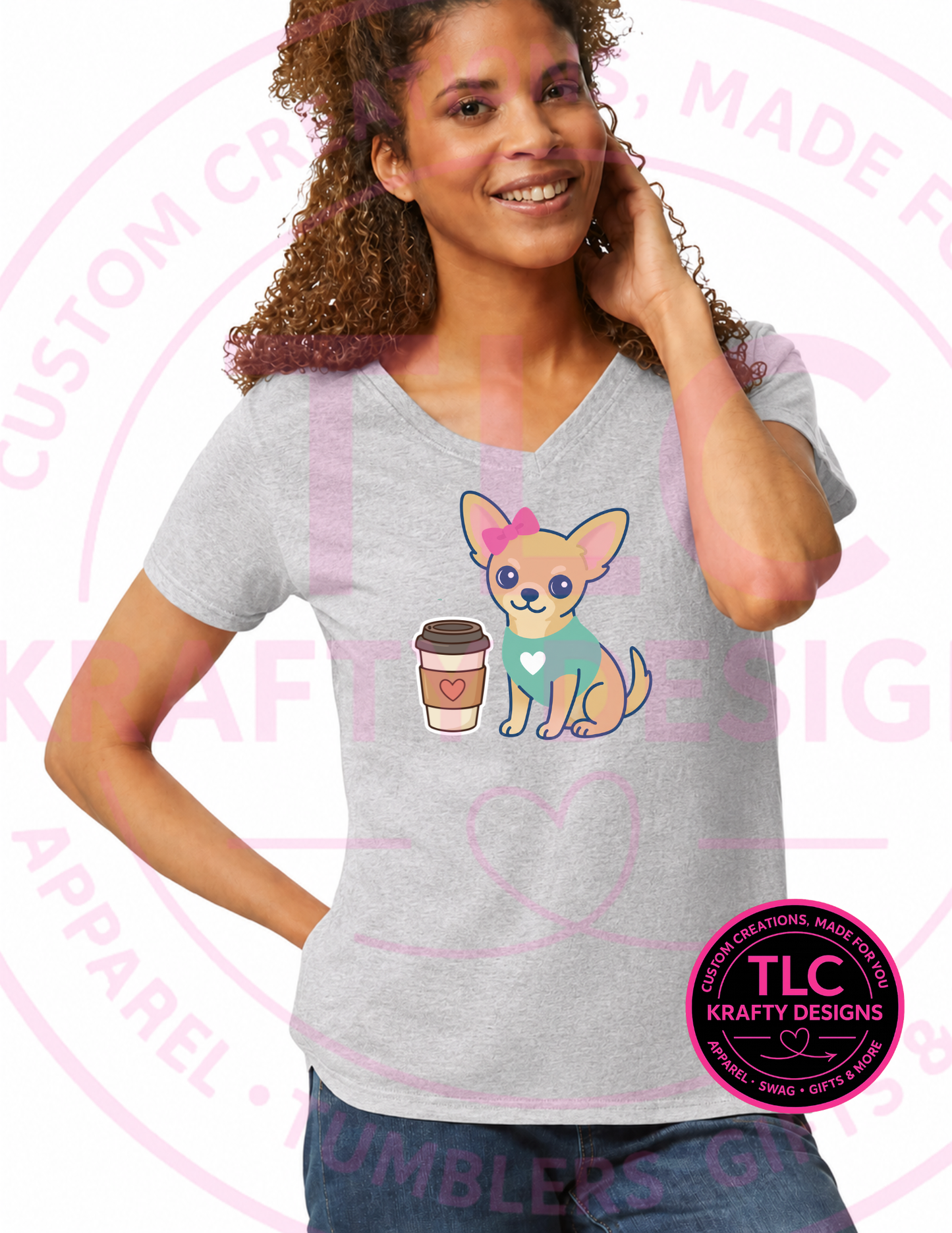 Coffee Loving Chihuahua Design – Dog Mom Apparel