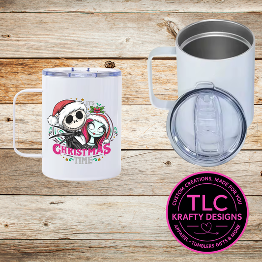 It's Christmas Time Mug - 12oz Travel Mug With Lid CK