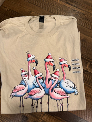 Festive Flamingo Christmas T-Shirt