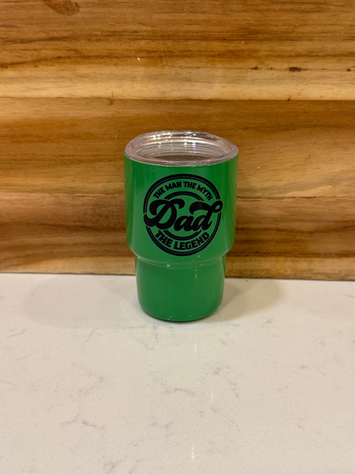 Dad, the man, the myth, the legend 3oz mini shot glass