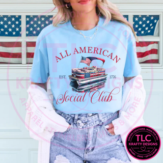 All American Social Club Design – Patriotic Summer Apparel