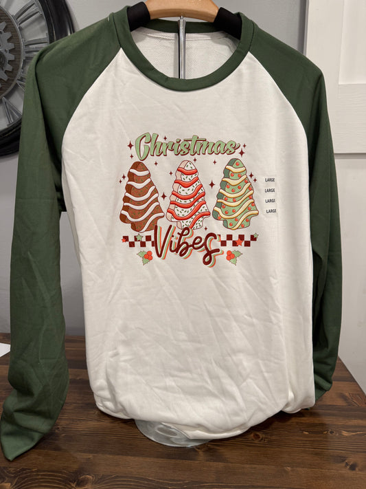 Christmas Vibes Raglan – Last Chance • Limited Sizes
