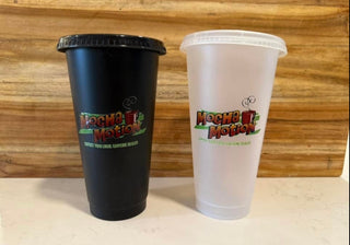 Mocha Motion 24oz Plastic Cups – Reusable Cups with Logo