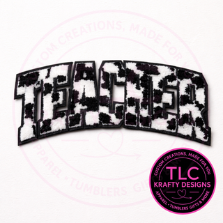 Black and white patterned product with 'TLC Krafty Designs' logo in the corner