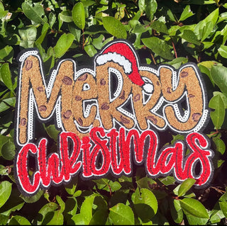 Cookie Letters Merry Christmas Chenille Patch (10.5”)