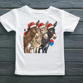 Festive Donkey Christmas Youth T-Shirt