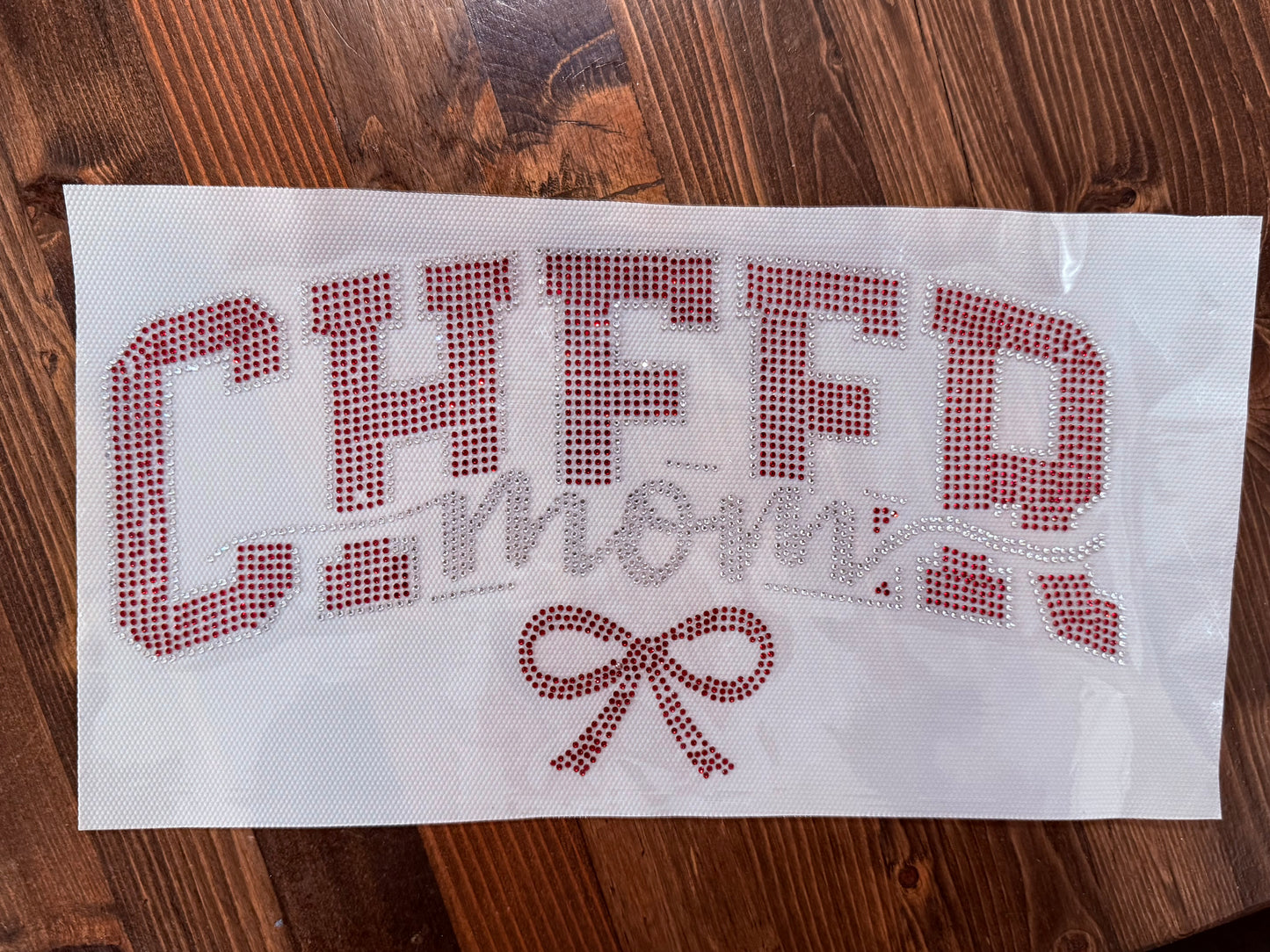 XL Cheer Mom Red Rhinestone Patch – Cheer Apparel Iron-On/ Sew-On Patch