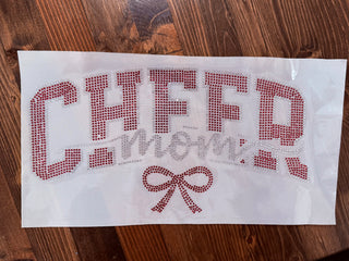 XL Cheer Mom Red Rhinestone Patch – Cheer Apparel Iron-On/ Sew-On Patch