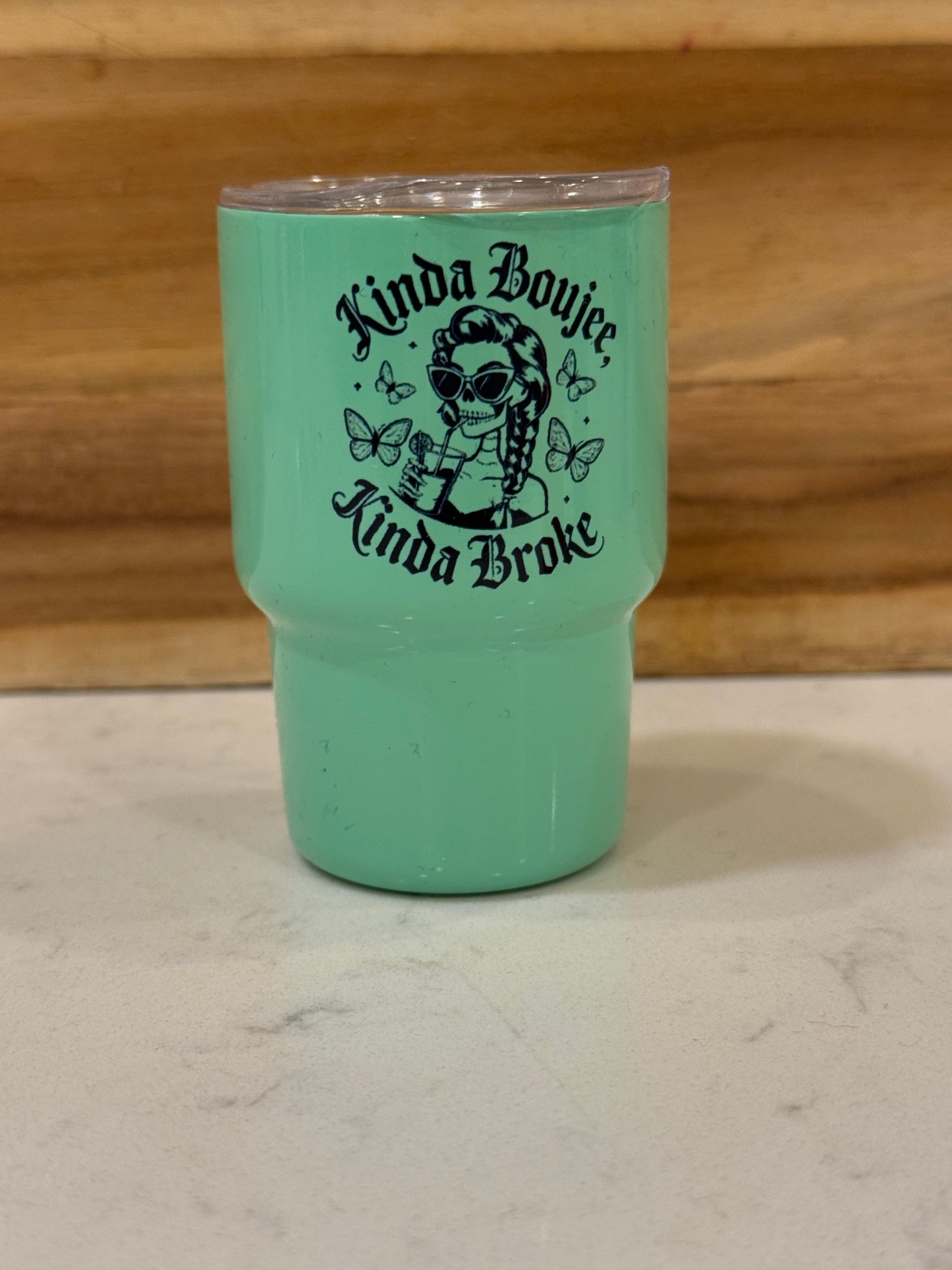 Kinda bougie kinda broke 3 ounce mini shot glass