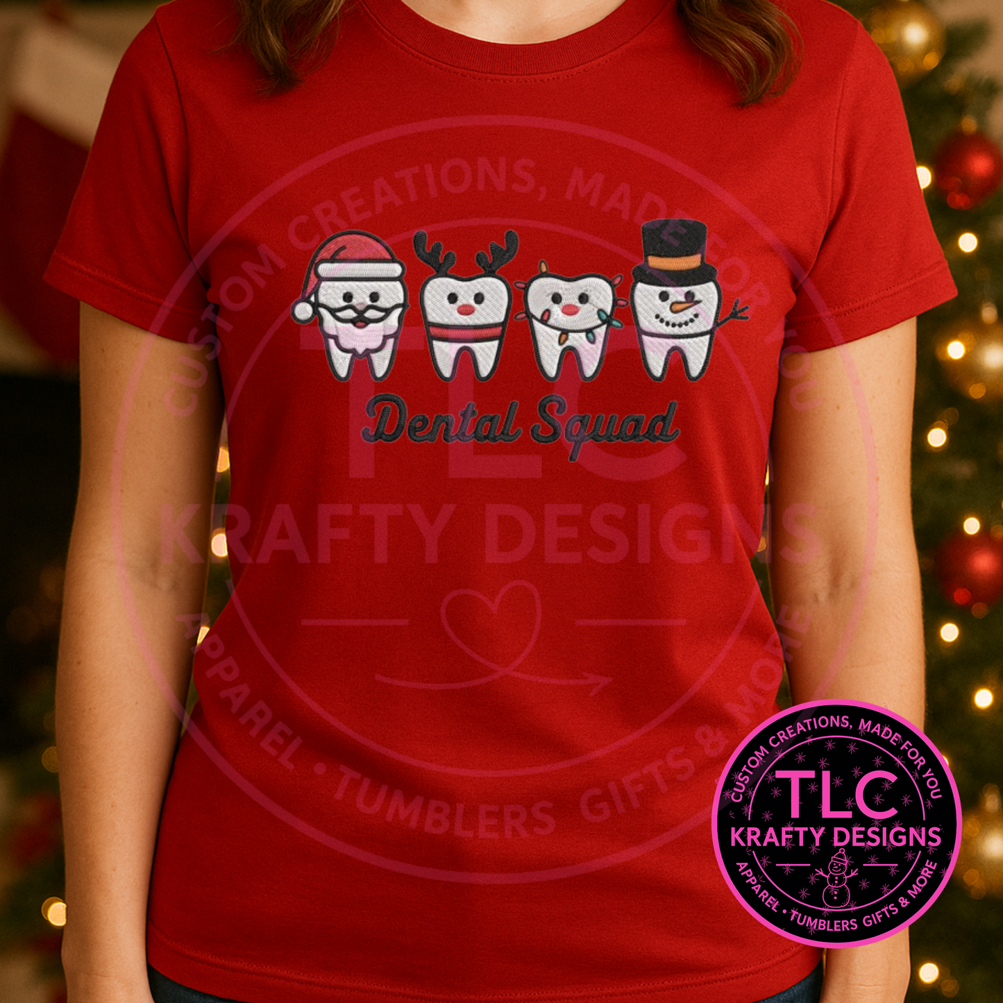 Dental Squad T-Shirt - Festive Christmas Long or Short Sleeve Tee CK