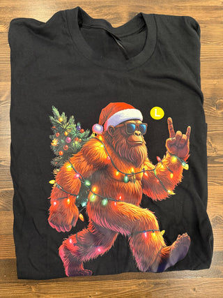 Sasquatch BIGFOOT Christmas Lights design