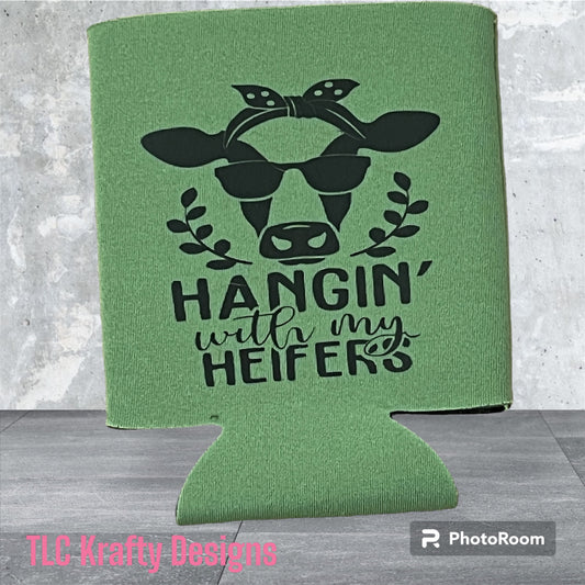 Hangin’ with my Heifers customized standard Koozie Can Cooler