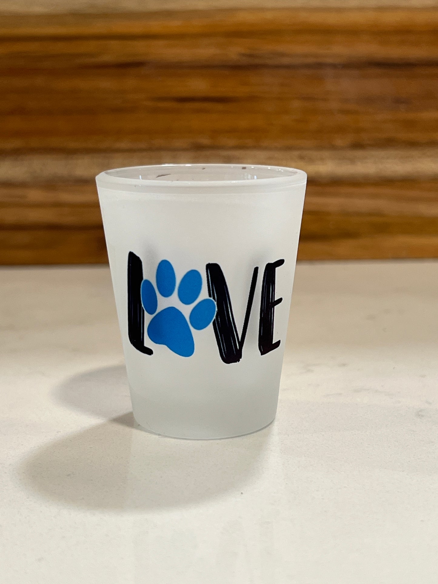 Love paw Customized 1.5oz. Frosted shot glass