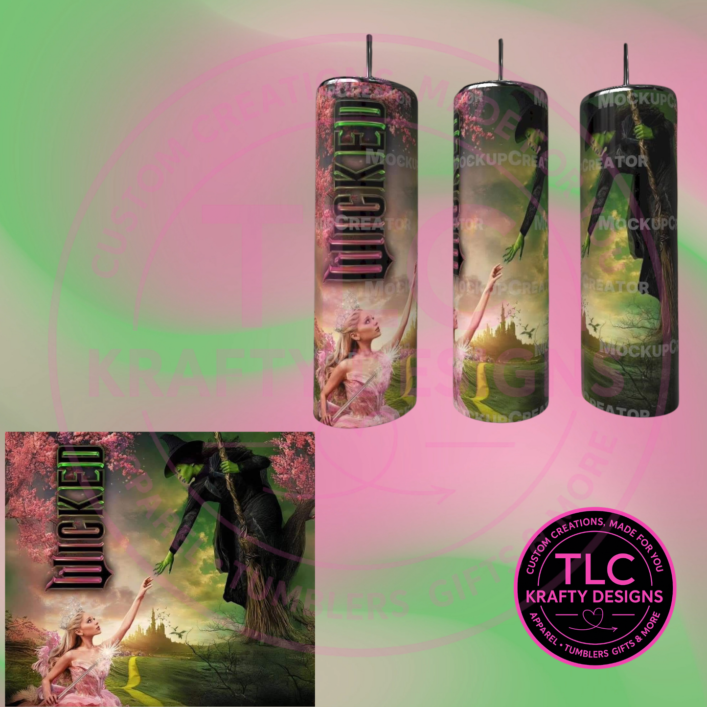 Wicked Inspired 20oz Tumbler – Changed for Good Design (Standard or Glow)