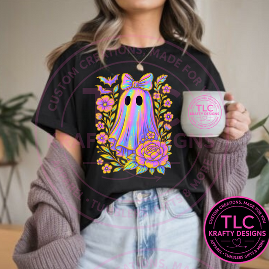 Vibrant Flowery Ghost shirt