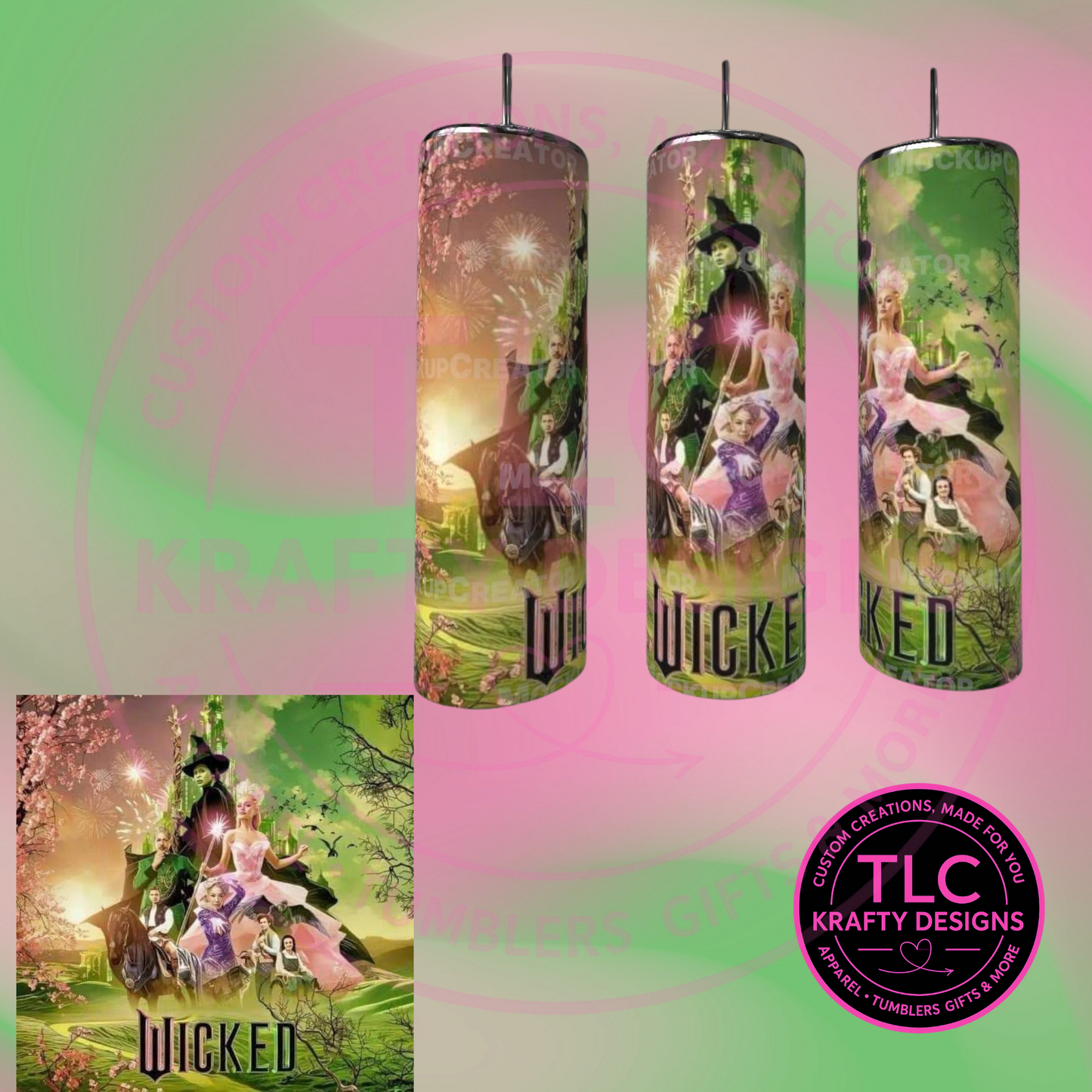 Wicked Inspired 20oz Tumbler – Changed for Good Design (Standard or Glow)