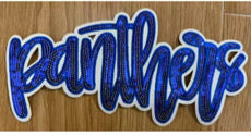 Panthers Sequin Sweatshirt, Blue School Spirit Crewneck or Hoodie, Panther Game Day Apparel