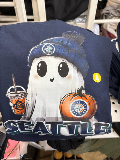 👻 Seattle Baseball Ghost Tee Last Chance