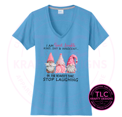 Sweet Lovable Gnome Shirt or Sweatshirt – Funny Sarcastic Gnome Graphic Apparel