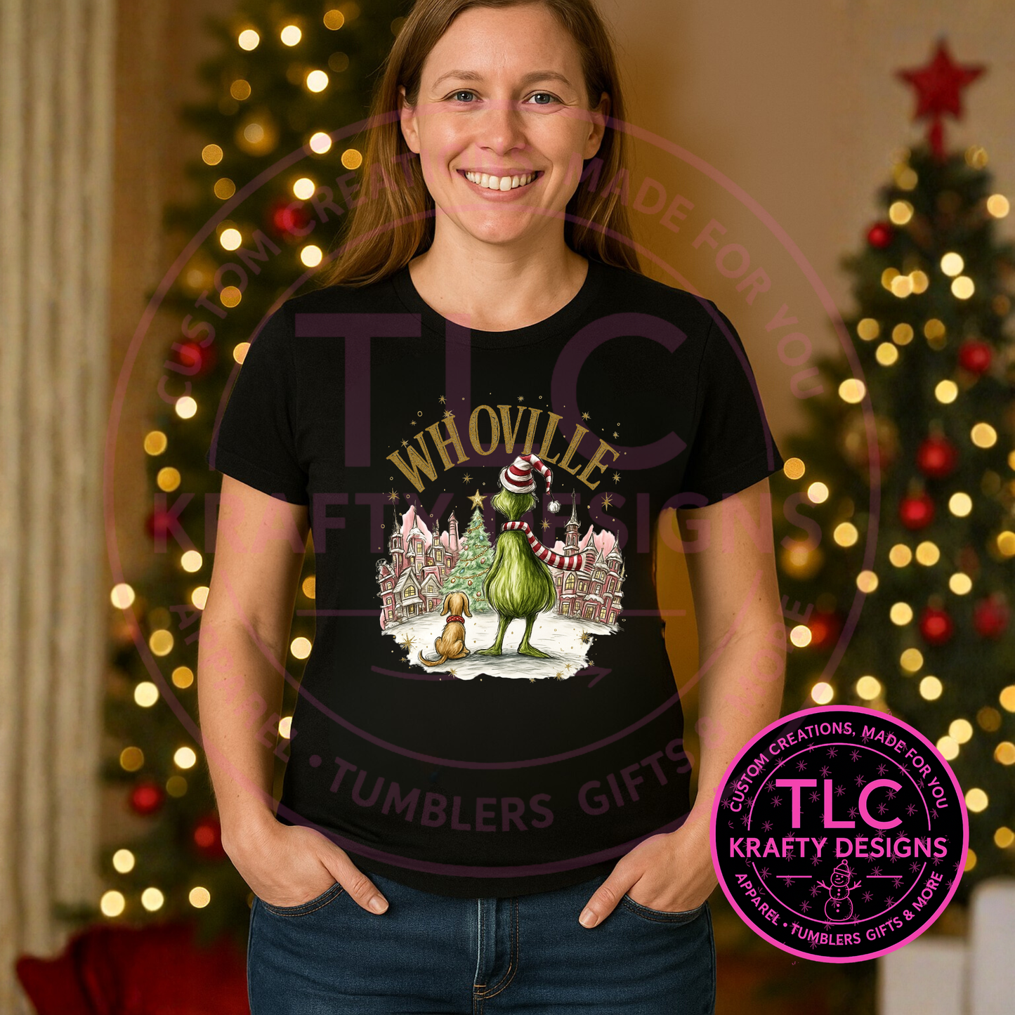 Whoville Christmas T-Shirt – Cute Holiday Grinch Design | Festive Winter Long or Short Sleeve Tee CK