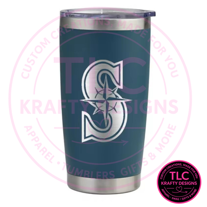 PREORDER Seattle Baseball Design - 20oz Engraved Tumbler Collection