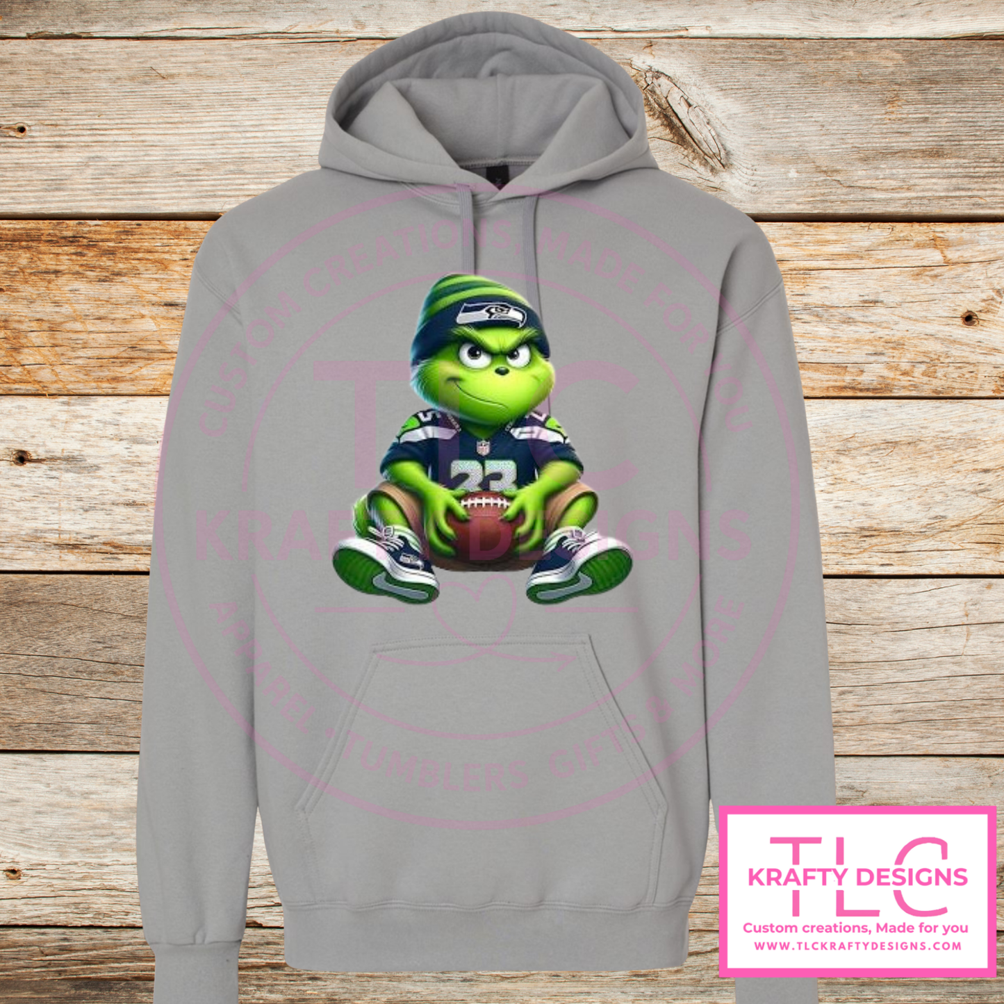 Green Man Seattle Football Sweatshirt – Football Season Crew Neck or Hoodie CK