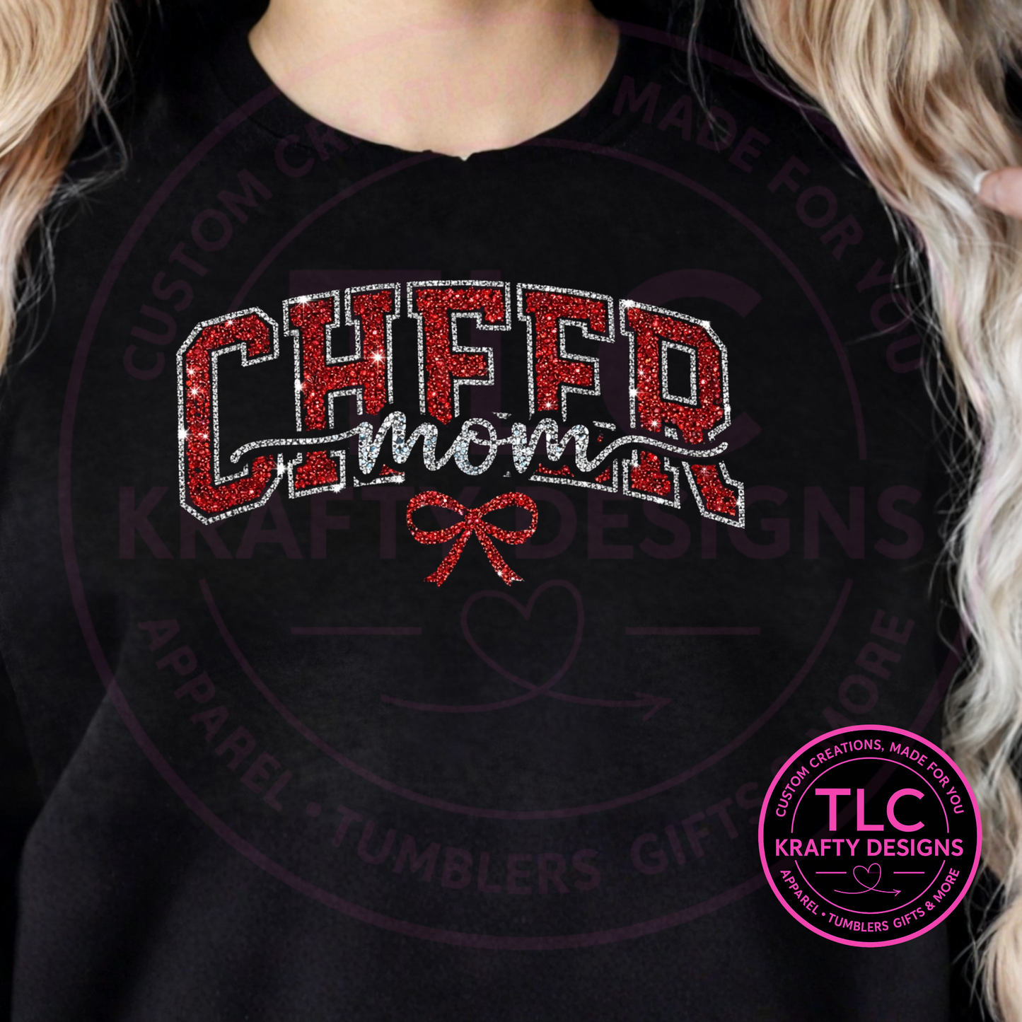 PREORDER XL Cheer Mom Pink Rhinestone Patch – Cheer Apparel Iron-On/ Sew-On Patch