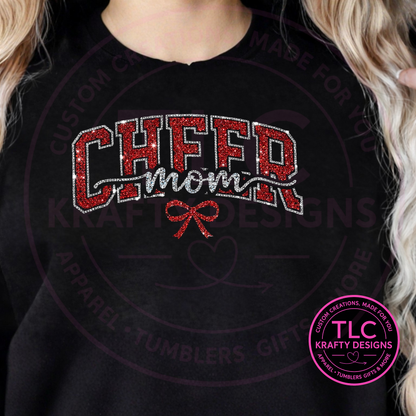 PREORDER XL Cheer Mom Pink Rhinestone Patch – Cheer Apparel Iron-On/ Sew-On Patch