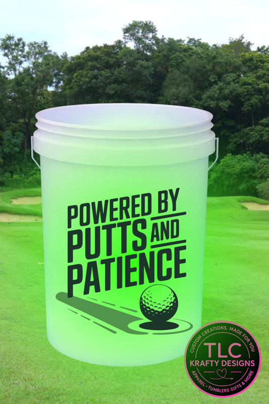 Powered by Putts White LED Bucket with Lid | Custom UVT Design + Seat Lid Upgrade
