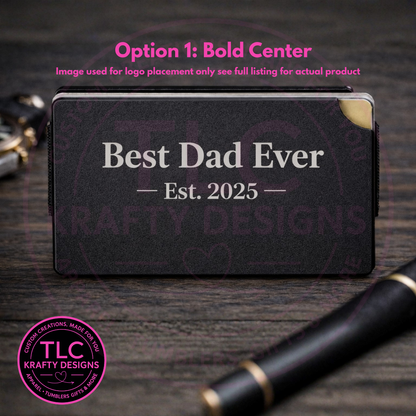 Best Dad Ever Engraved Minimalist Wallet - Slim Metal Card Holder