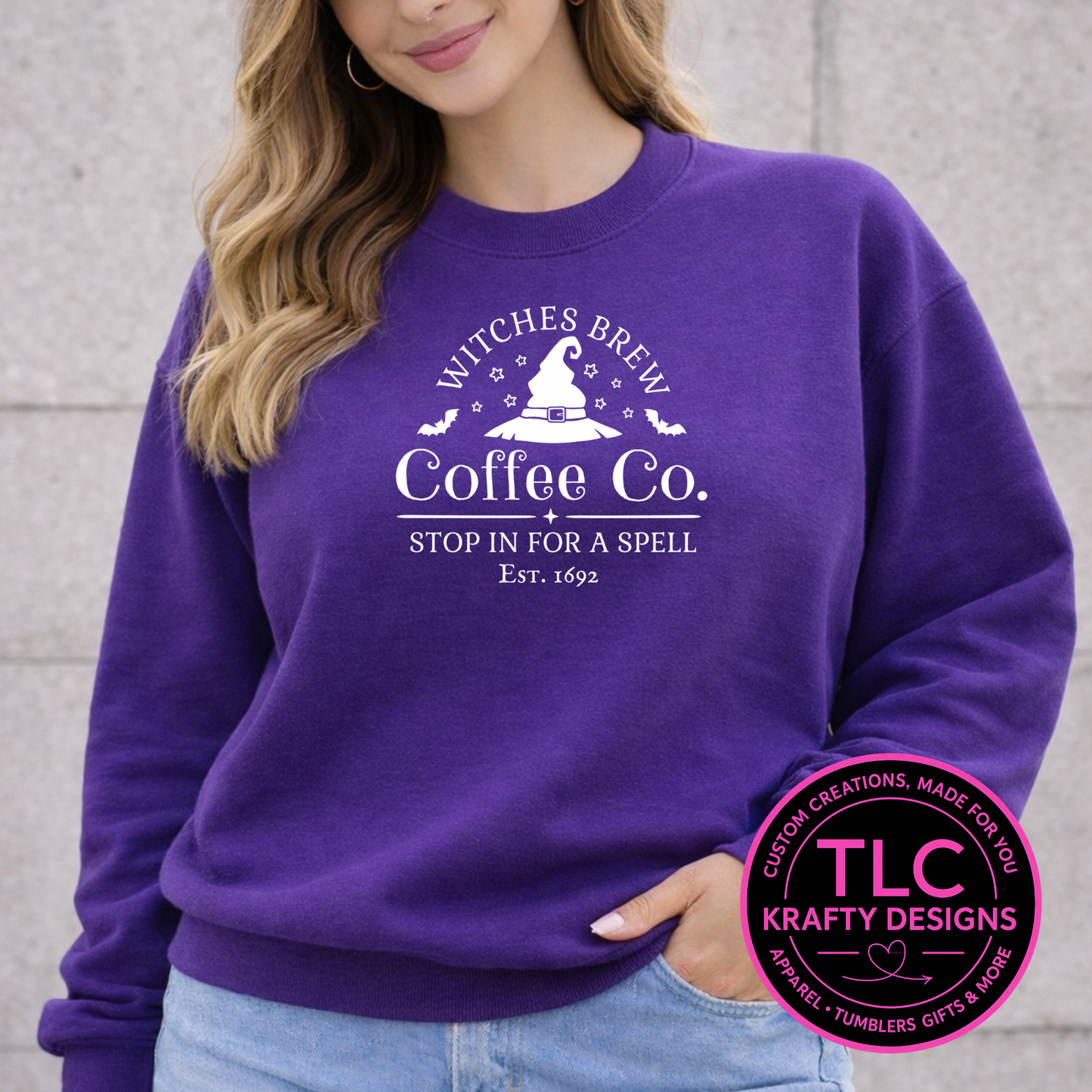 Witches Brew Coffee Co. White Design – Spooky Season Apparel