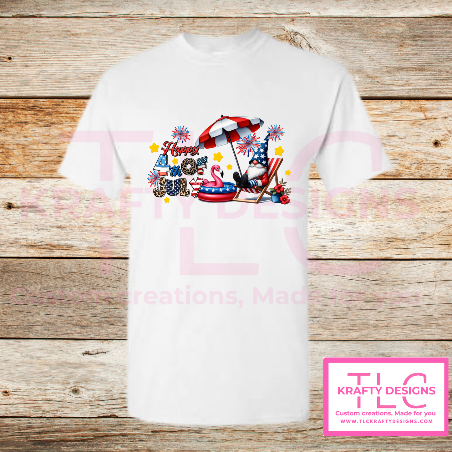 Happy 4th Of July Beach Gnome Design – Patriotic Summer Apparel