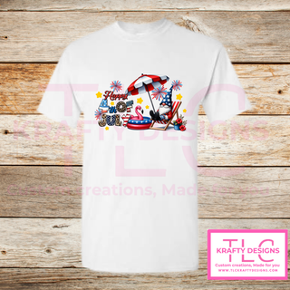 Happy 4th Of July Beach Gnome Design – Patriotic Summer Apparel