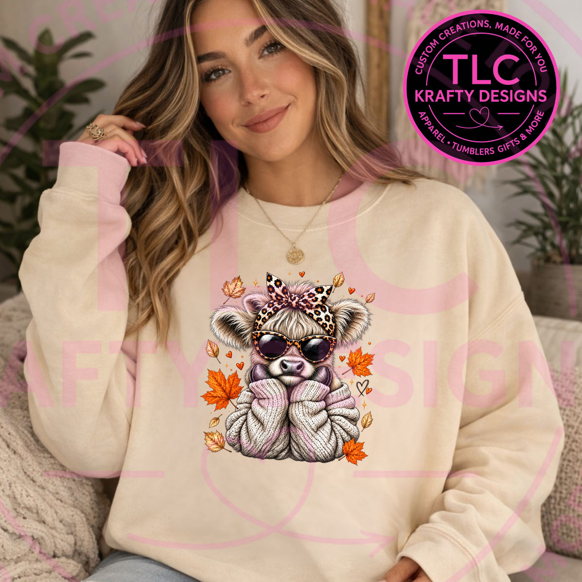 Cozy Fall Highland Cow Design – Autumn Vibes Apparel