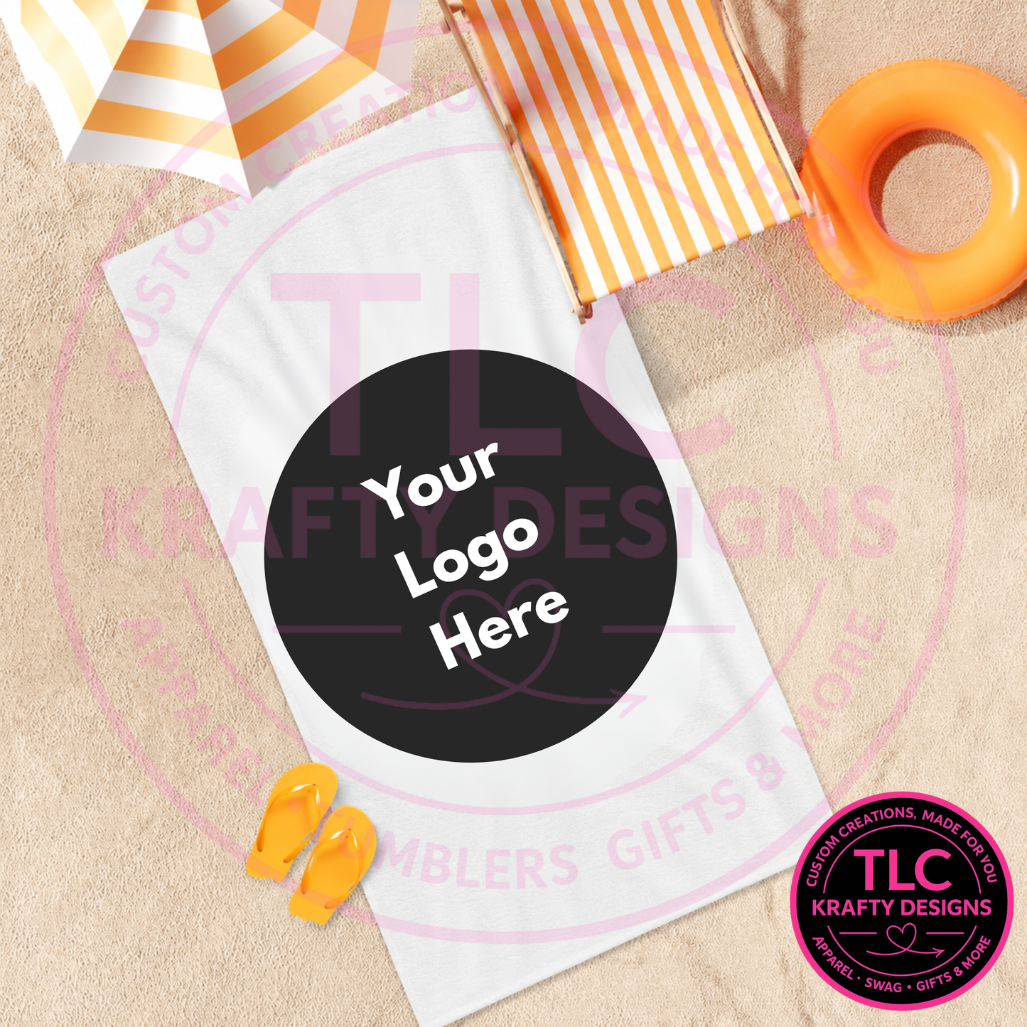 Custom Logo Beach Towel - Personalized Beach Towel