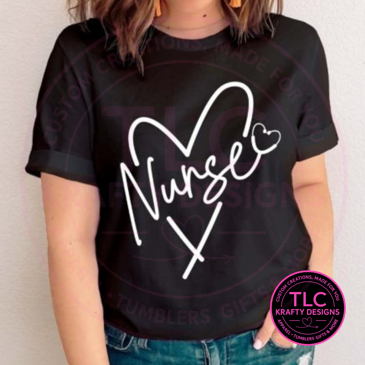 Heartline Nurse Script Design – Nurse T-Shirt or Sweatshirt