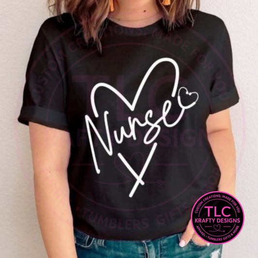 Heartline Nurse Script Design – Nurse T-Shirt or Sweatshirt